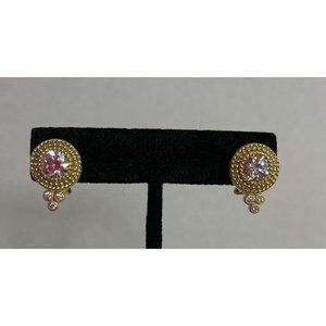 Judith Ripka Sterling & 14K Diamonique Earrings